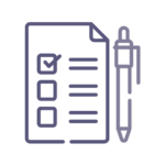 Purple language interpreter assessment services icon