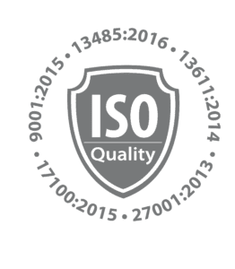 Grey ISO 9001:2015 Quality Logo is the International Organization for Standardization